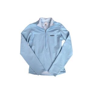 Patagonia Women's XS Thermal Capilene Baselayer Half Zip Up Jacket Light Blue